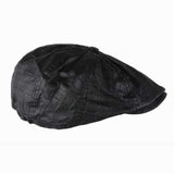Men Cotton Octagonal Cap Outdoor Casual Plaid Newsboy Beret Painter Cap