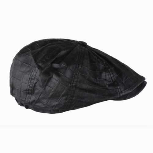 Men Cotton Octagonal Cap Outdoor Casual Plaid Newsboy Beret Painter Cap