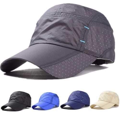 Unisex Nylon Mesh Hole Baseball Cap Outdoor Sport Quick Dry Breathable Hat For Men Women