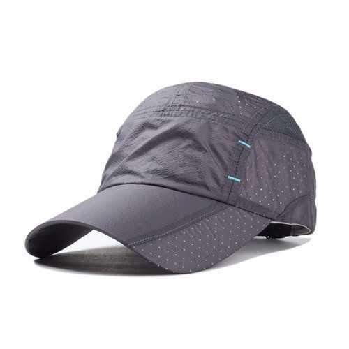 Unisex Nylon Mesh Hole Baseball Cap Outdoor Sport Quick Dry Breathable Hat For Men Women