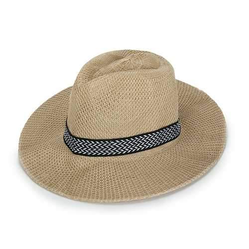 Men Women Polyester Straw Floppy Wide Brim Sun Hat