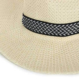 Men Women Polyester Straw Floppy Wide Brim Sun Hat