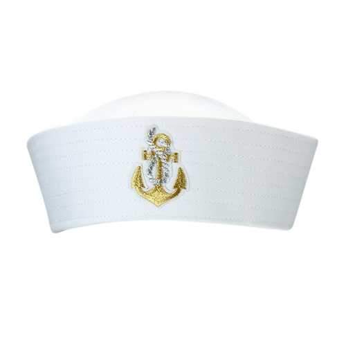 Unisex White Sailor Ship Captain Navy Marine Hat Nautical Fancy Dress Cosplay Cap