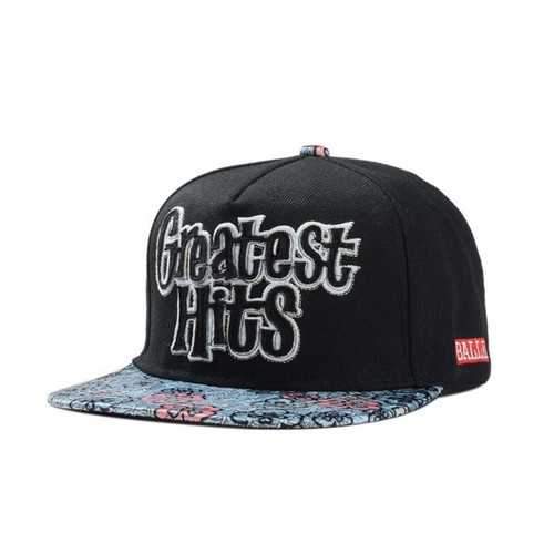 Women Ladies Cotton Floral Flower Adjustable Snapback Baseball Cap Flat Hip-hop Hat