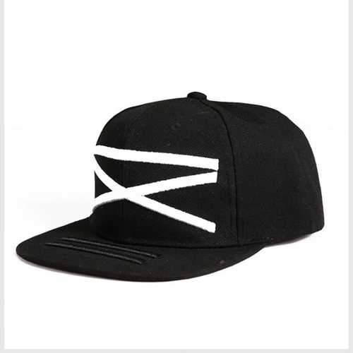 Men Women Black White Polyester Dancing Brim Sport Snapback Hat Adjustable Baseball Cap Hip-Hop Bboy