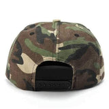 Unisex Camo Canvas Green Gray Camouflage Baseball Cap Adjustable Hip-hop Hat Flat Snapback