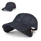 Unisex Men Women Polyester Mesh Wide Brim Baseball Cap Adjustable Breathable Outdoor Hat