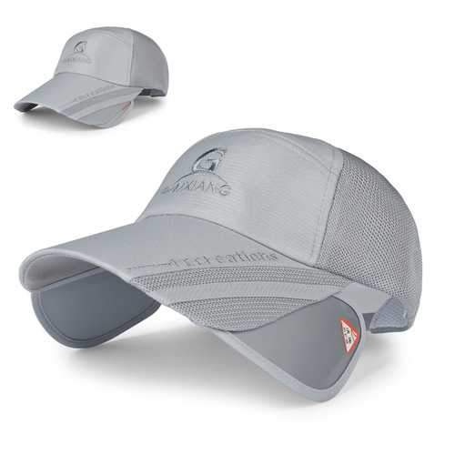 Unisex Men Women Polyester Mesh Wide Brim Baseball Cap Adjustable Breathable Outdoor Hat