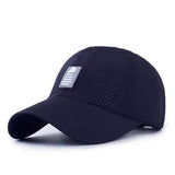 Unisex Men Women Polyester Quick Dry Hole Baseball Cap Breathable Adjustable Outdoor Sport Hats