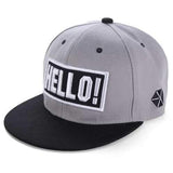 Unisex Letter Hello Embroidery Baseball Cap Adjustable Hipster Outdooors Flat Hip-hop Hats