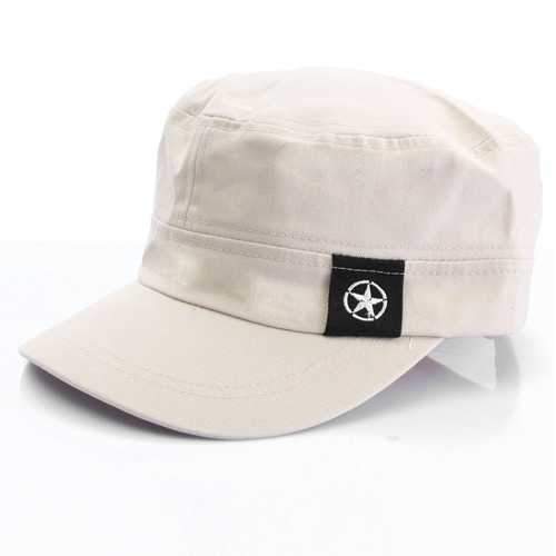 Mens Army Military Star Adjustable Stitching Retro Hat Women Vintage Nylon Washed Flat Cap
