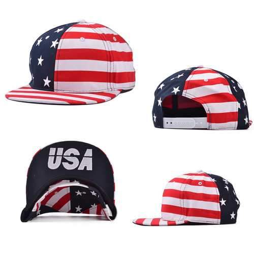 Men Women USA Flag Snapback Caps Adjustable Baseball Cap Hip-hop Hats