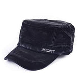 Vintage Military Men Outdoor Cotton Blend Plain  Army Hat Adjustable Flat Cap
