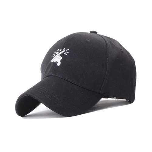 Men Women Black Pink Cotton Adjustable Hand Peaked Hat Bboy Hip-hop Curved Snapback Baseball Cap