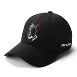 Women Rose Black Baseball Cap Adjustable Men Snapback Sport Hip-Hop Dance Hat