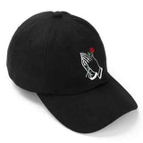 Women Rose Black Baseball Cap Adjustable Men Snapback Sport Hip-Hop Dance Hat