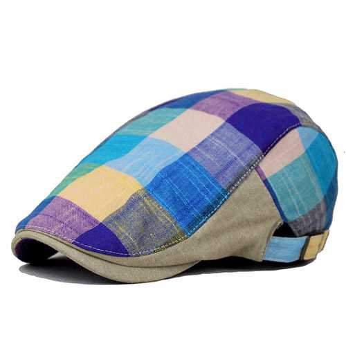 Unisex Cotton Colorful Blank Newsboy Beret Hat Duckbill Golf Flat Buckle Cabbie Cap For Men Women