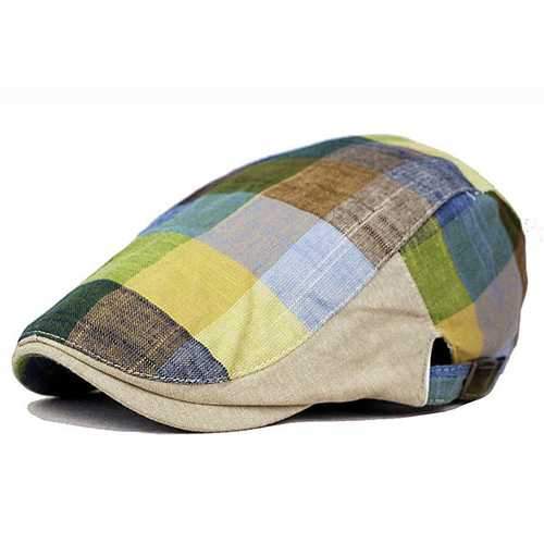 Unisex Cotton Colorful Blank Newsboy Beret Hat Duckbill Golf Flat Buckle Cabbie Cap For Men Women