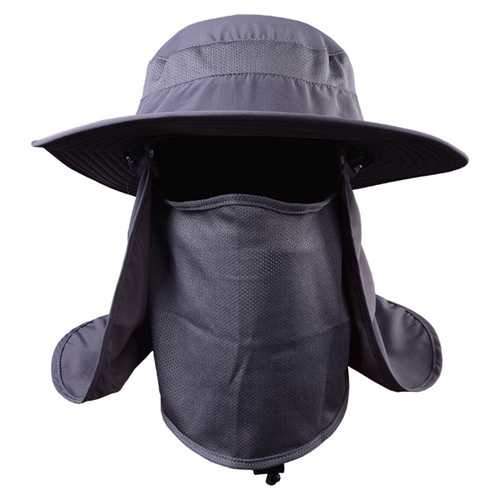 Unisex Men Women Mesh Polyester Uv Protection Windproof Fishing Cap Outdooors Cap Neck Face Hat