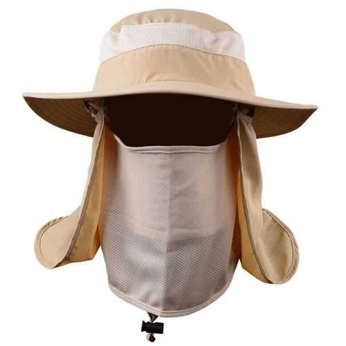 Unisex Men Women Mesh Polyester Uv Protection Windproof Fishing Cap Outdooors Cap Neck Face Hat