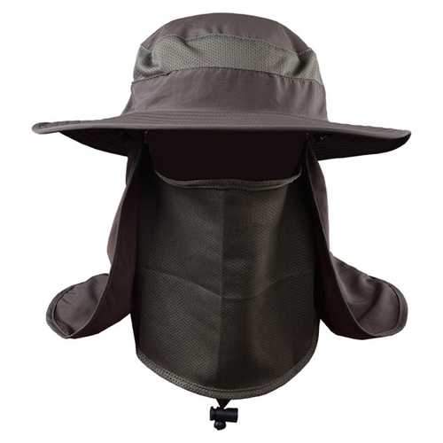 Unisex Men Women Mesh Polyester Uv Protection Windproof Fishing Cap Outdooors Cap Neck Face Hat