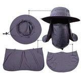 Unisex Men Women Mesh Polyester Uv Protection Windproof Fishing Cap Outdooors Cap Neck Face Hat