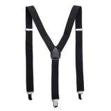 Men Women Clip-on Suspenders Elastic Y-Shape Adjustable Braces Solids