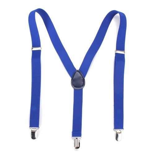 Men Women Clip-on Suspenders Elastic Y-Shape Adjustable Braces Solids