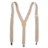 Men Women Clip-on Suspenders Elastic Y-Shape Adjustable Braces Solids