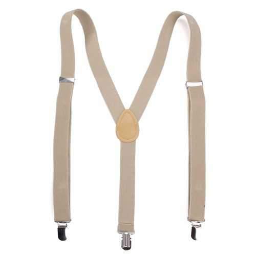 Men Women Clip-on Suspenders Elastic Y-Shape Adjustable Braces Solids