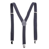 Men Women Clip-on Suspenders Elastic Y-Shape Adjustable Braces Solids