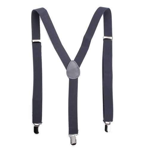 Men Women Clip-on Suspenders Elastic Y-Shape Adjustable Braces Solids