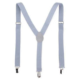 Men Women Clip-on Suspenders Elastic Y-Shape Adjustable Braces Solids