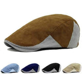 Unisex Men Women Corduroy Cotton Beret Hat Buckle Adjustable Paper Boy Newsboy Cabbie Golf Cap