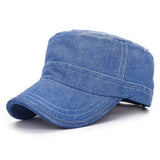 Unisex Denim Jeans Washed Adjustable Baseball Cap Flat Snapback Hat For Men Women