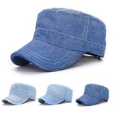 Unisex Denim Jeans Washed Adjustable Baseball Cap Flat Snapback Hat For Men Women