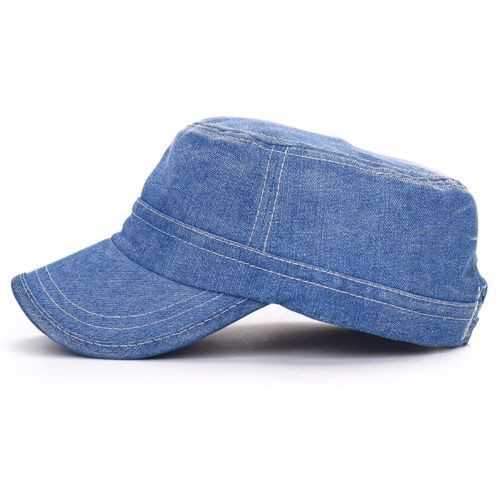 Unisex Denim Jeans Washed Adjustable Baseball Cap Flat Snapback Hat For Men Women
