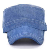 Unisex Denim Jeans Washed Adjustable Baseball Cap Flat Snapback Hat For Men Women