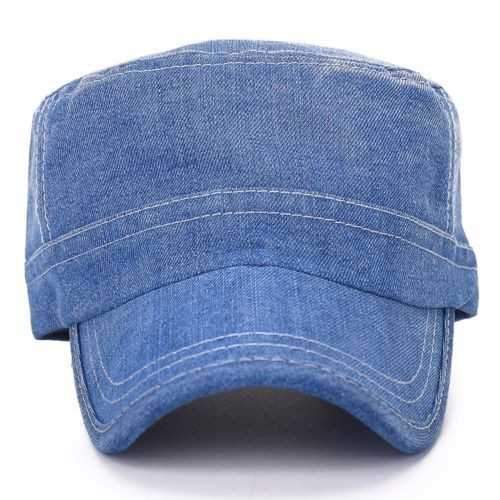 Unisex Denim Jeans Washed Adjustable Baseball Cap Flat Snapback Hat For Men Women