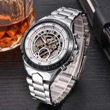 MCE 60275 Luxury Male Self-wind Mechanical Watches Stainless Steel Roman Numeral Wrist Watch