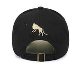 Men Cotton Blend Embroidery Wolf Baseball Bboy Cap