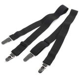 Men Black Military Y Shirt Socks Stays Adjustable Garter