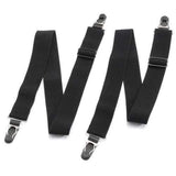 Men Black Military Y Shirt Socks Stays Adjustable Garter