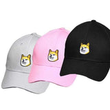 Unisex Dog Embroidery Baseball Cap Cotton Hip-hop Adjustable Hat