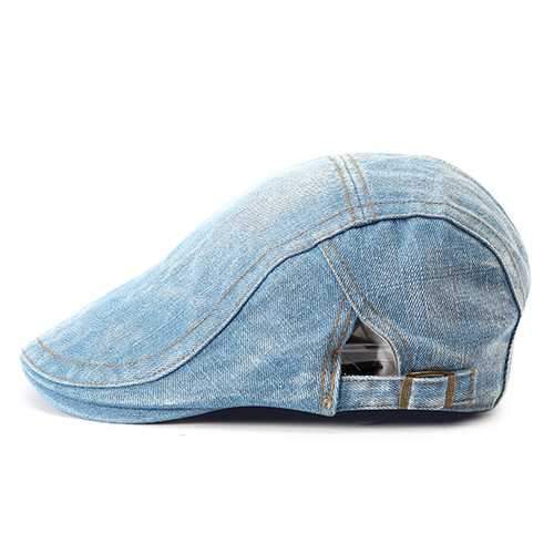 Unisex Beret Peaked Cap Jean Cowboy Hat Washed Denim Cotton Advance Casual Hats