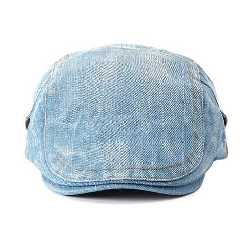 Unisex Beret Peaked Cap Jean Cowboy Hat Washed Denim Cotton Advance Casual Hats