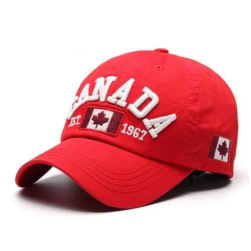 Unisex Casual Promotion Hat Canada Embroidery Baseball Cap Flag Snapback Adjuatable Hat