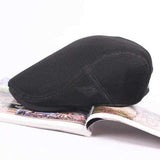 Unisex Women Men Polyester Mesh Hole Newsboy Beret Cap Flat Buckle Cowboy Cabbie Breathable Hat