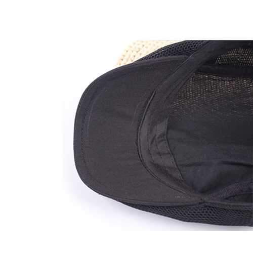 Unisex Women Men Polyester Mesh Hole Newsboy Beret Cap Flat Buckle Cowboy Cabbie Breathable Hat