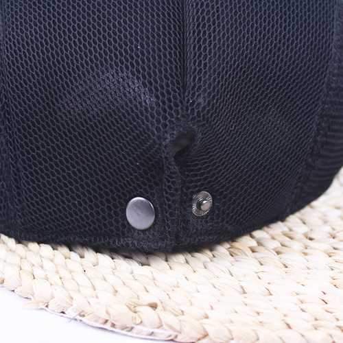 Unisex Women Men Polyester Mesh Hole Newsboy Beret Cap Flat Buckle Cowboy Cabbie Breathable Hat